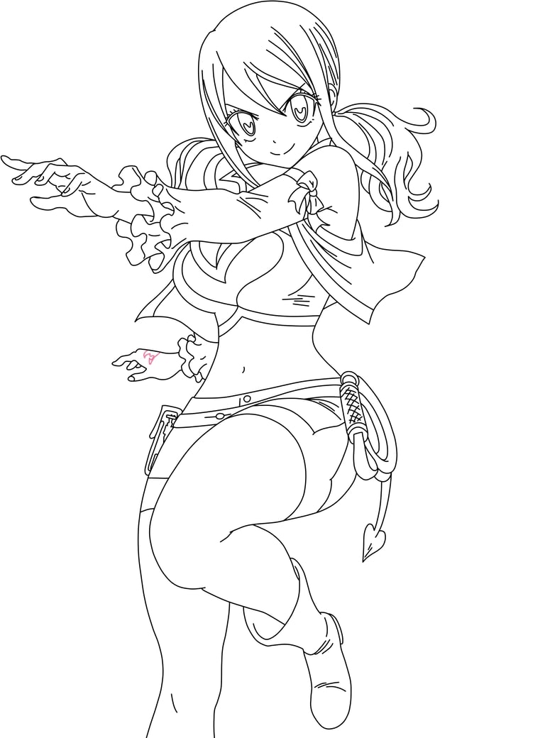 fairy tail lucy coloring pages