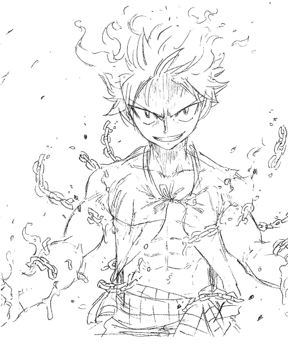 fairy tail natsu coloring pages