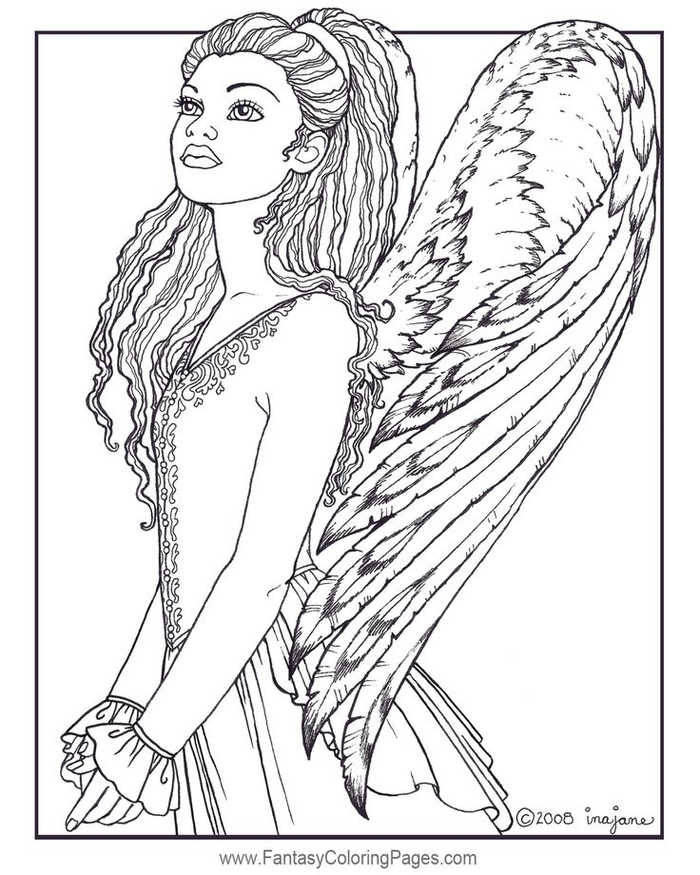 Fantasy Angel Coloring Pages