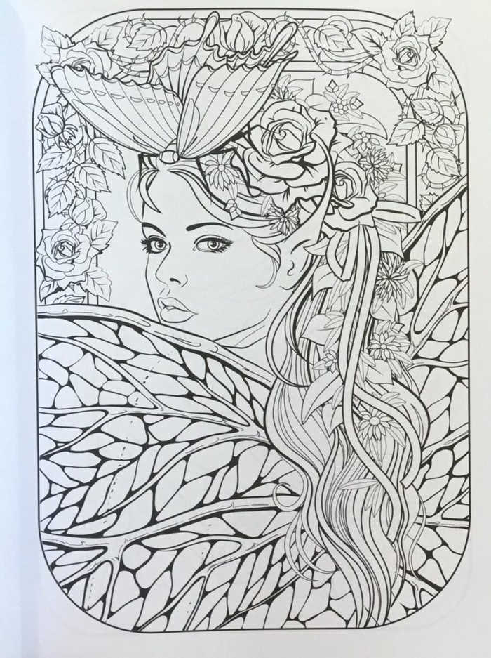 Fantasy Angel Printable To Color