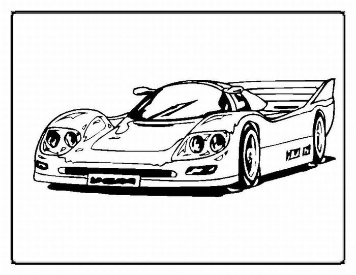 Fast Car Coloring Pages