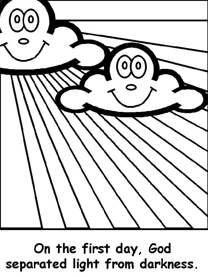 First Day Creation Coloring Pages