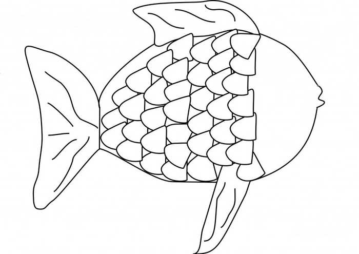 Fish Coloring Page For Kindergarten