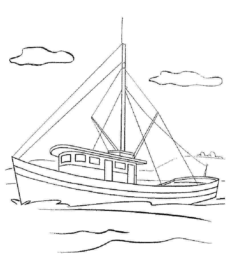 Fishing Boat Coloring Pages