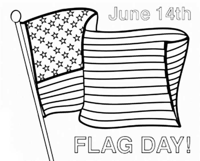 Flag Day Coloring Page