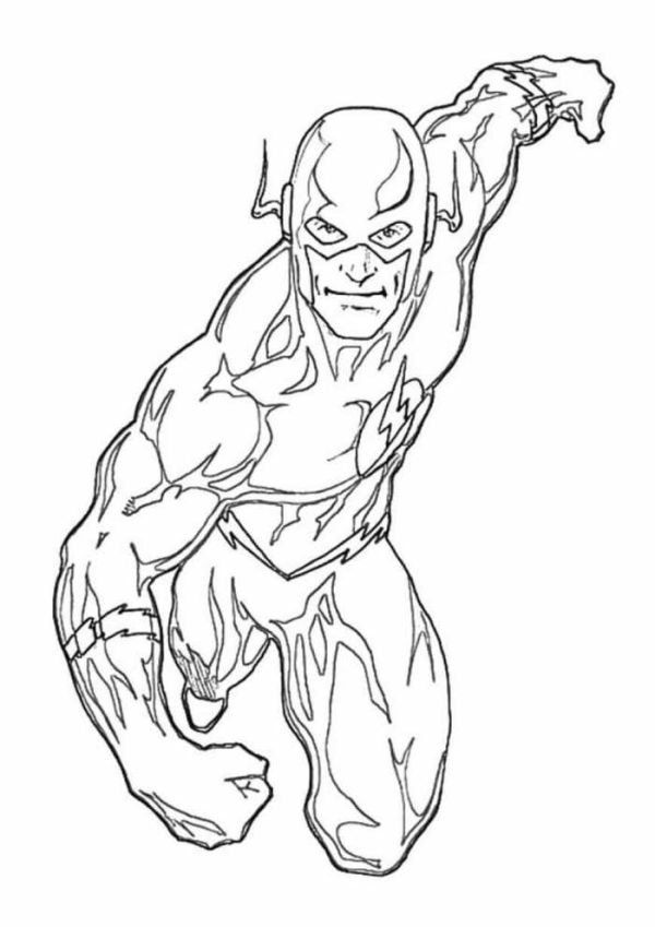 Flash Superhero Coloring Pages