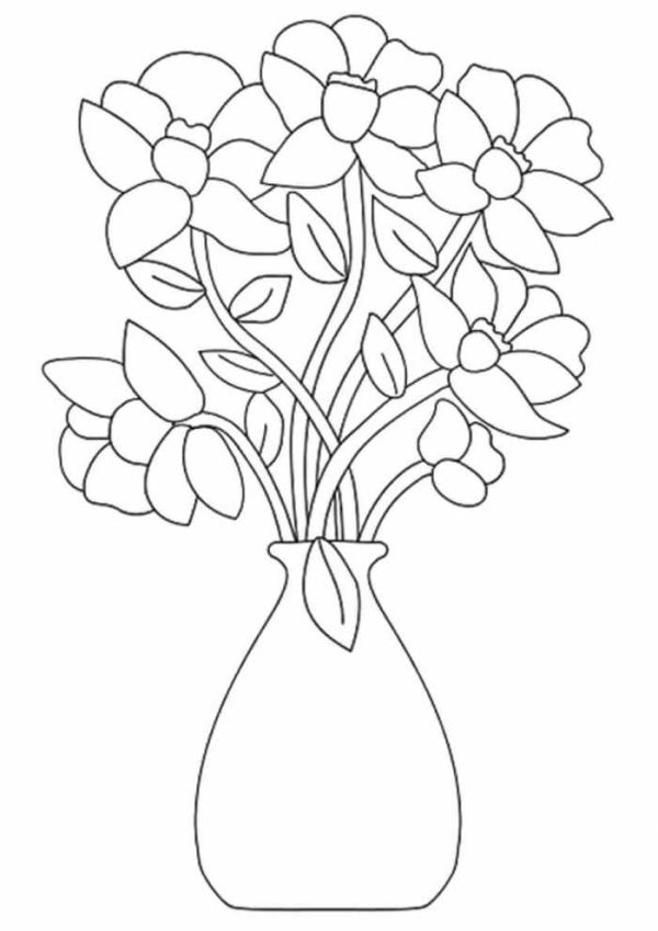 Flower Bouquet Coloring Page