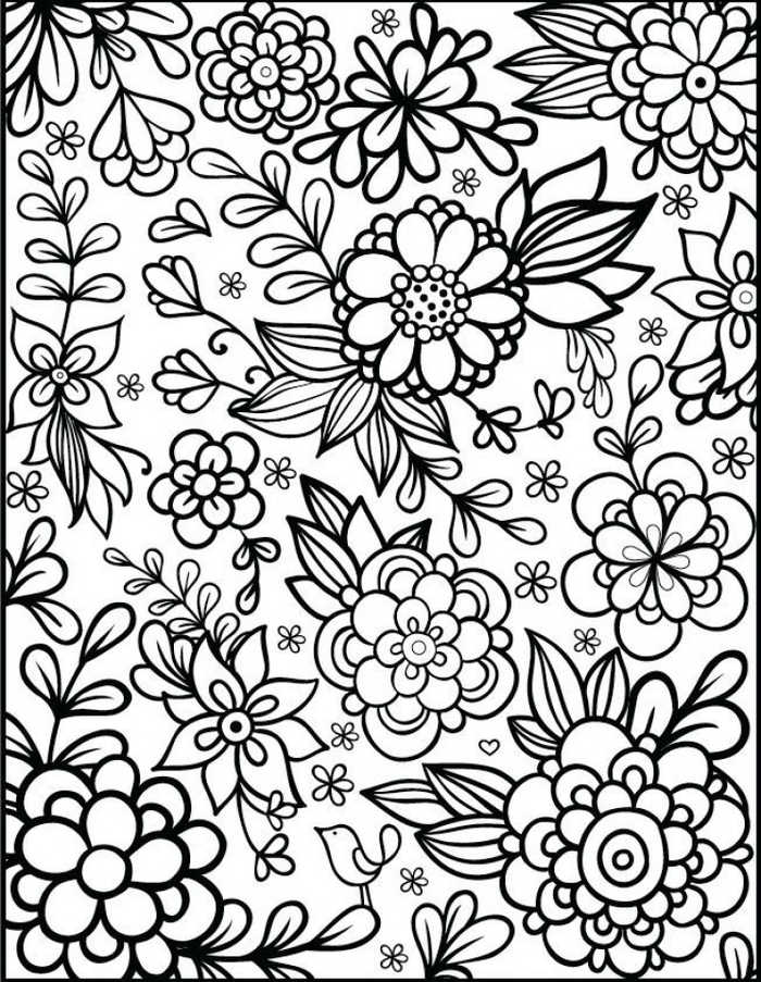 Flowers Coloring Pages For Adults Printable Ar371