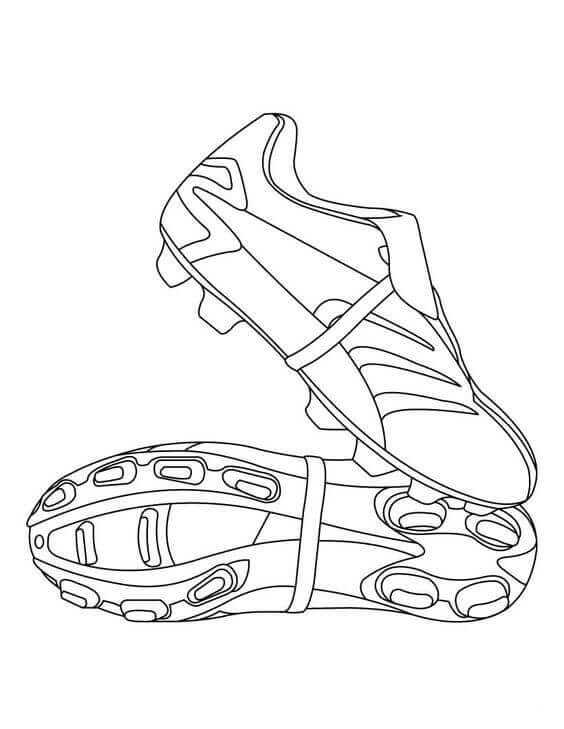 Football Shoes Coloring Page