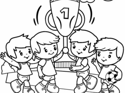 Football Trophy Cup Printable Coloring Books