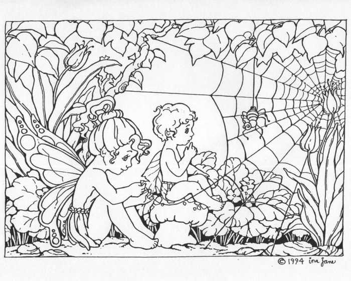 Forest Fairies Coloring Page