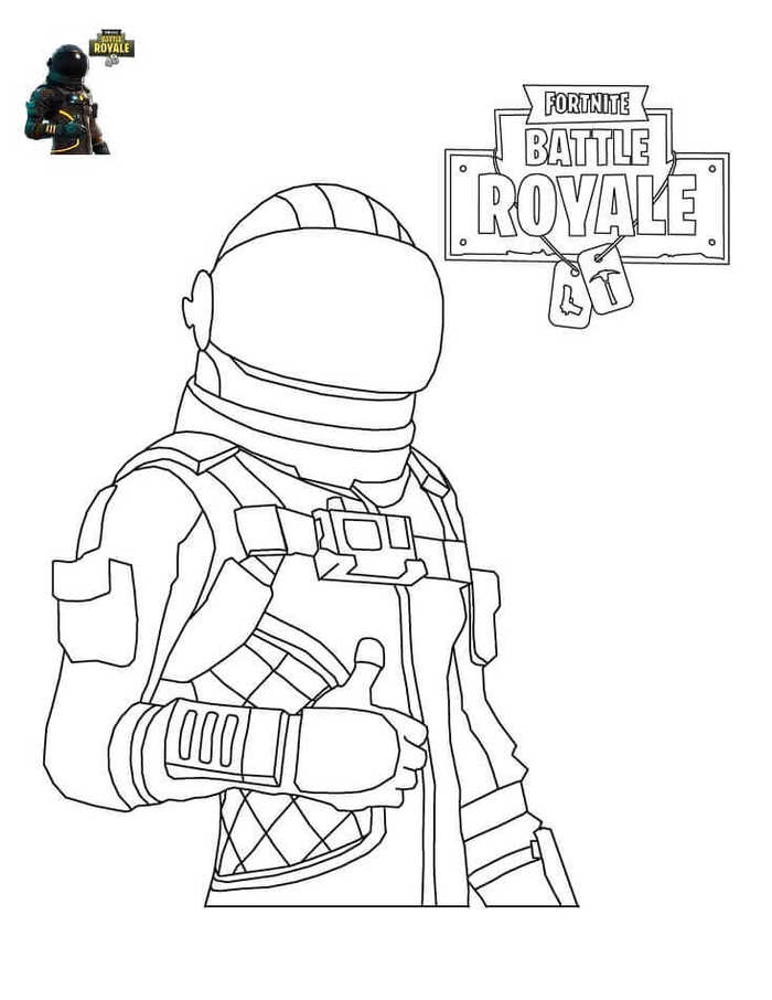 Fortnite Battle Royale Colouring Pages Dark Voyager