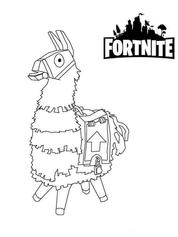 Fortnite Coloring Sheets Llama