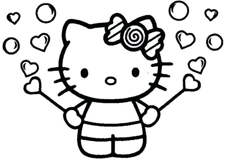 Free Coloring Pages Of Hello Kitty