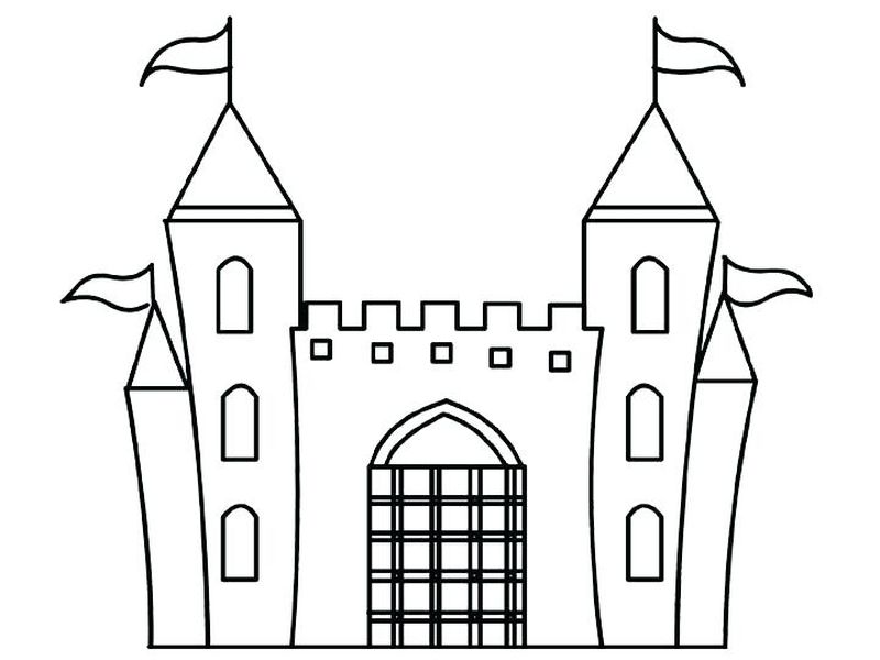 Free Coloring Pages Princess Castle