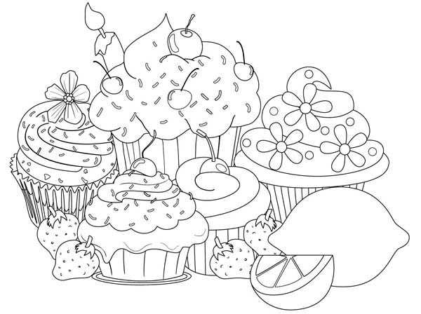 Free Cupcake Coloring Pages