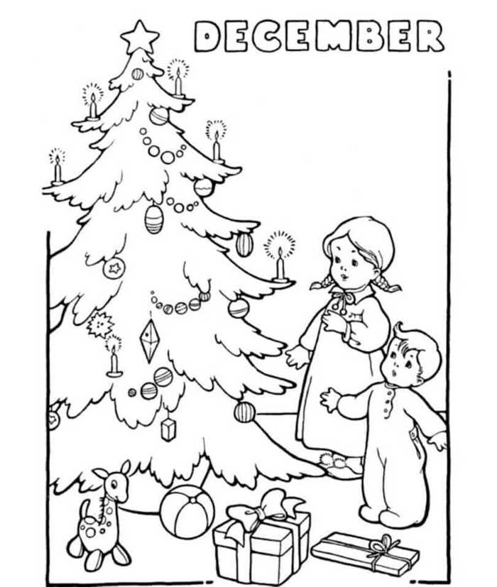 Free December Coloring Sheets Printable