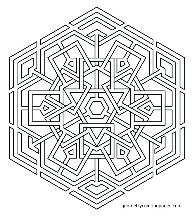 Free Geometric Shape Coloring Pages