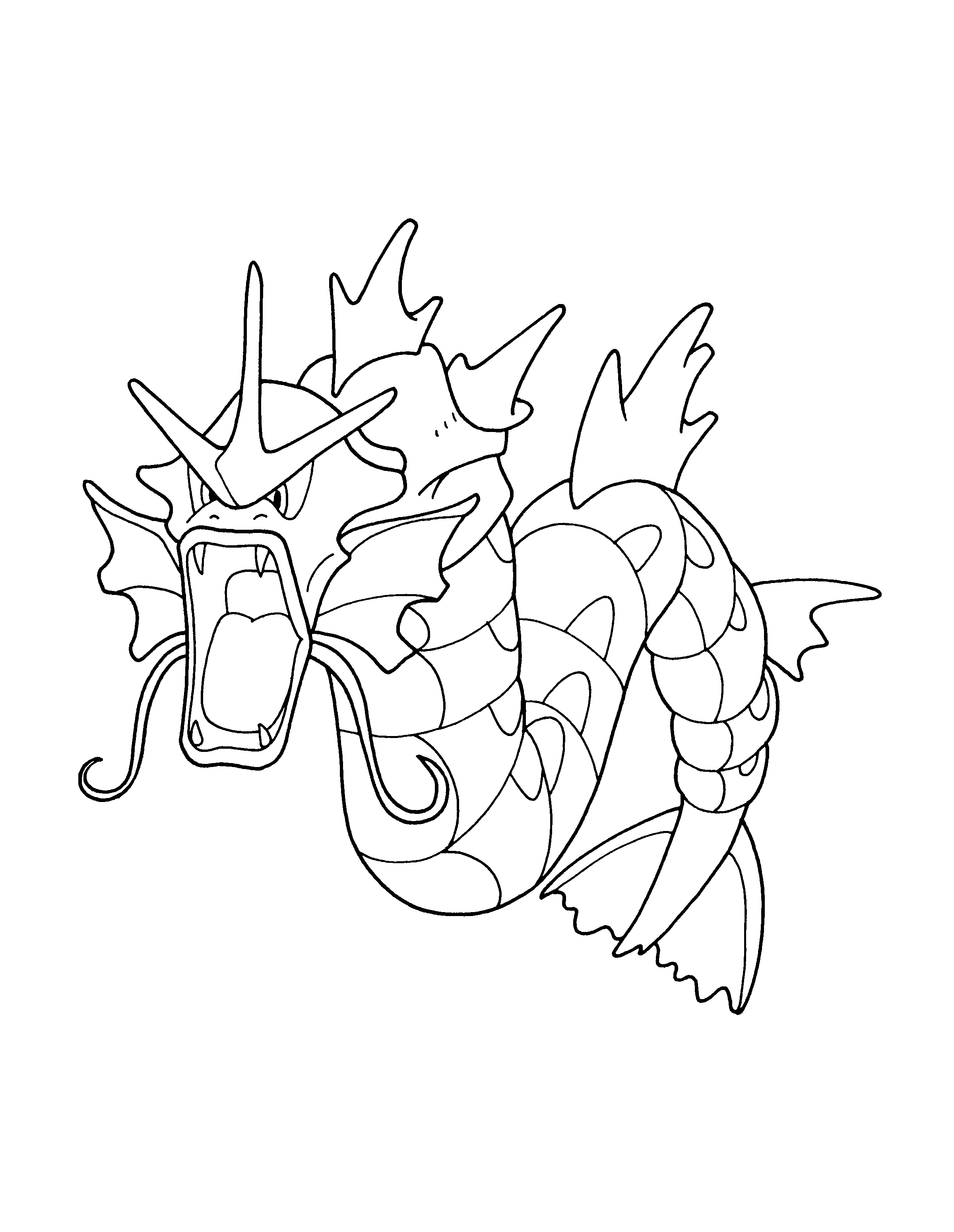 free gyarados coloring pages