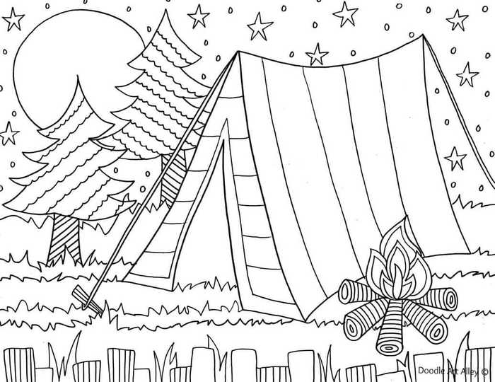 Free Printable Camping Coloring Pages