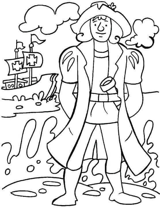 Free Printable Christopher Columbus Coloring Pages