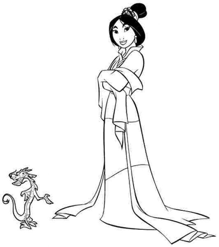 Free Printable Coloring Pages Fa Mulan