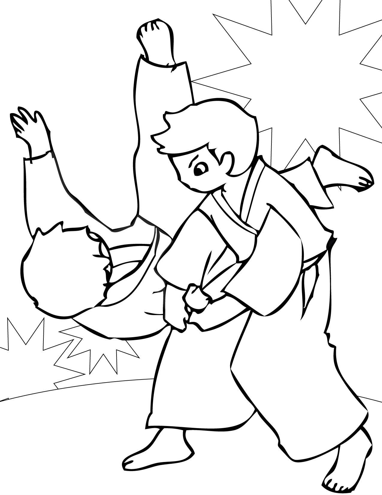 free printable coloring pages karate