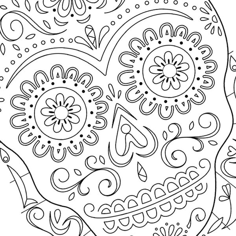 Free Printable Day Of The Dead Coloring Pages