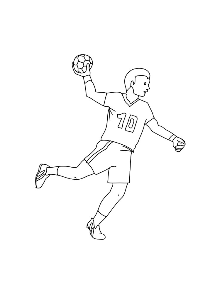 free printable handball coloring pages