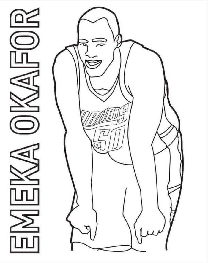 Free Printable Nba Coloring Pages Emeka Okafor