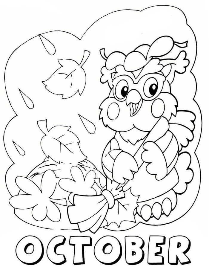 Free Printable October Coloring Pages