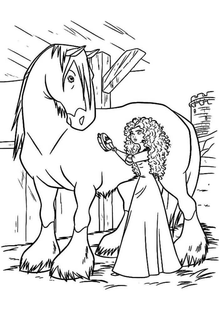 Free Printable Princess Coloring Pages Merida