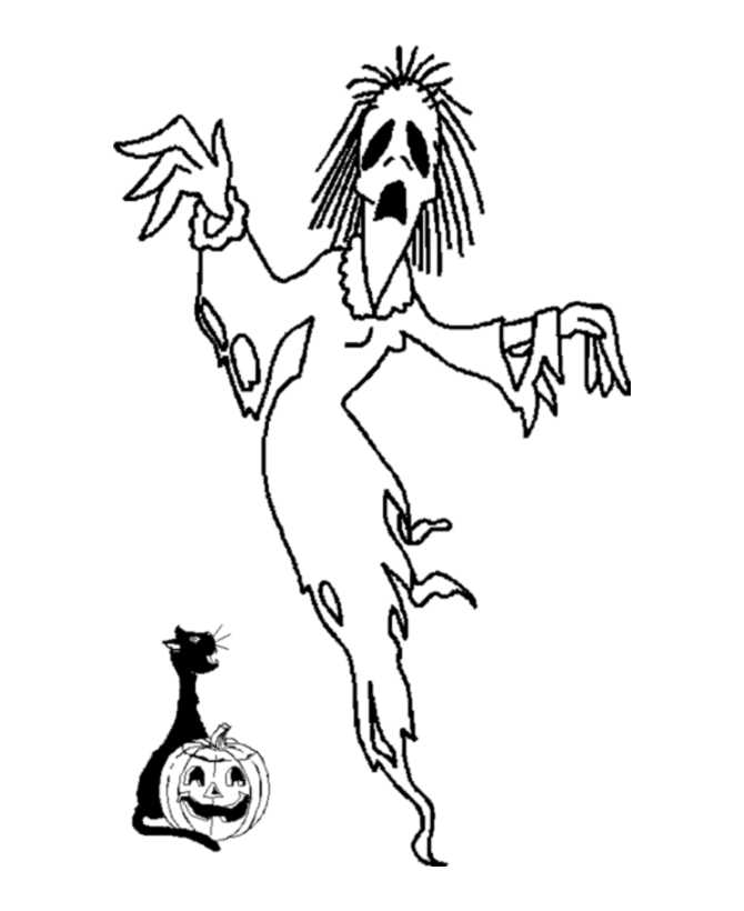 Free Printable Scary Ghost Coloring Pages