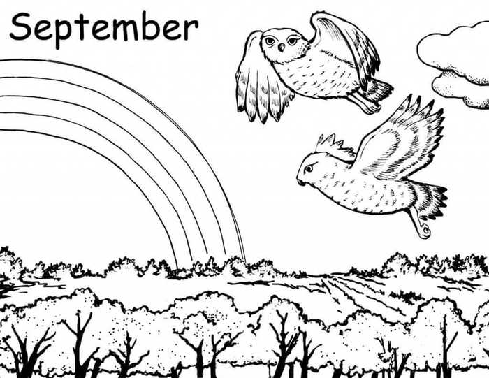 Free Printable September Coloring Pages