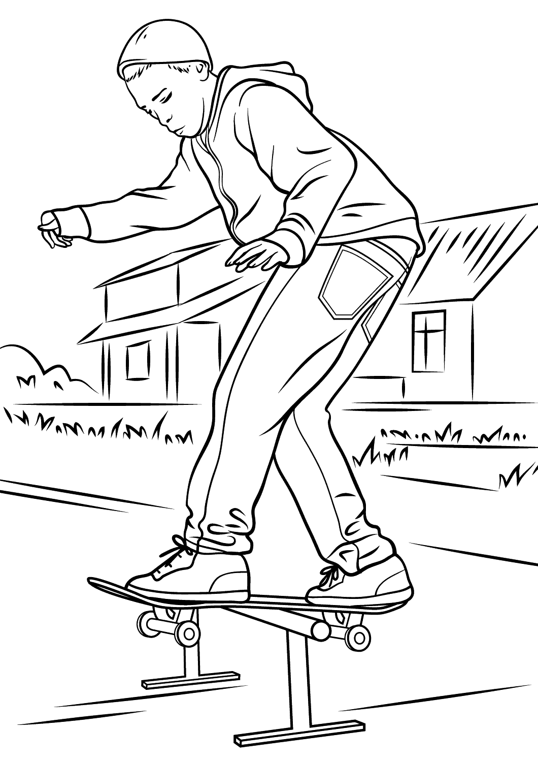 free printable skateboard coloring pages