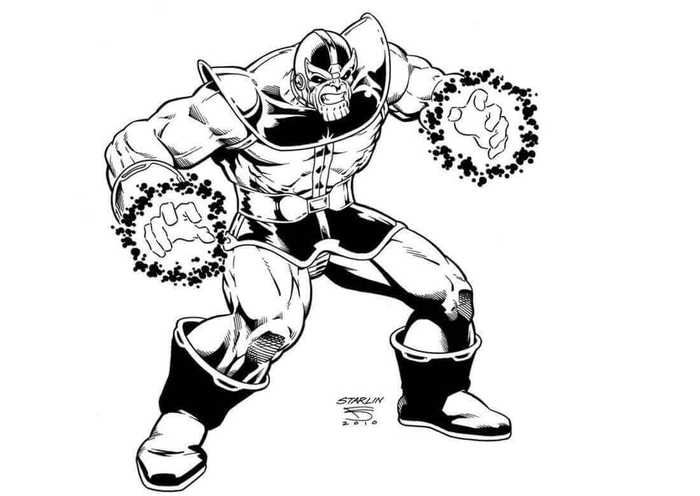 Free Printable Thanos Coloring Sheets