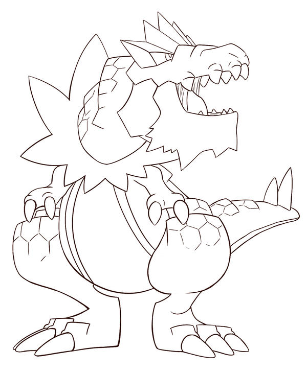 free printable tyrantrum coloring pages