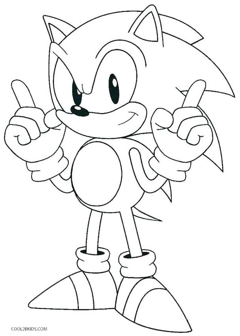 Free Sonic The Hedgehog Coloring Pages