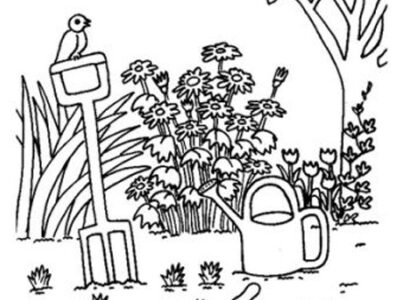 Free flower garden coloring pages