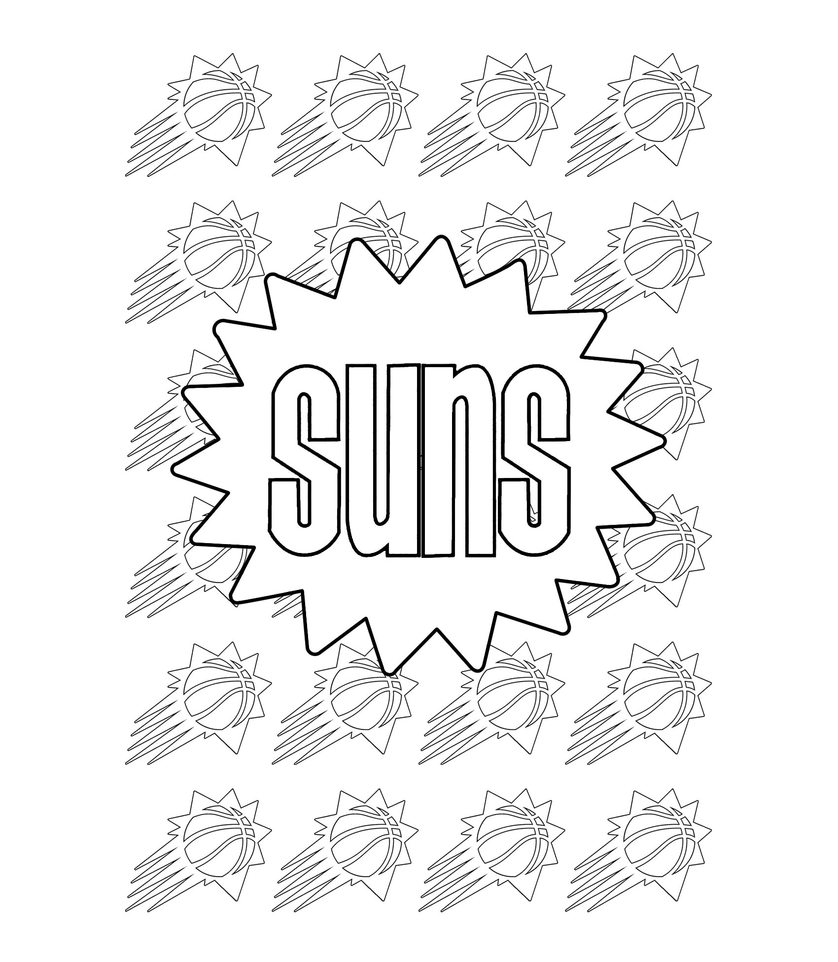 free phoenix suns coloring pages to print