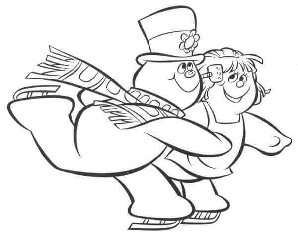 Frosty And Crystal Coloring Page Frosty And Crystal Coloring Page