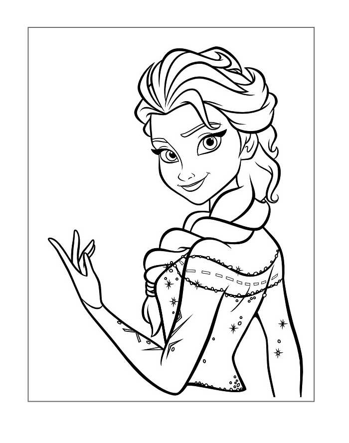 Frozen Coloring Page Image Elsa