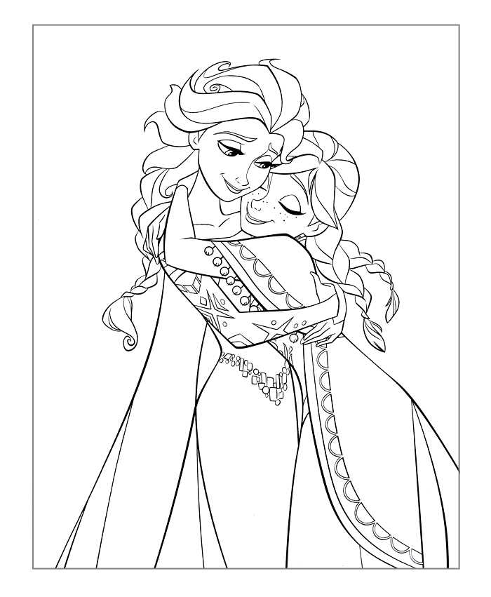 Frozen Coloring Pages Elsa And Anna