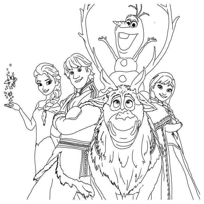 Frozen Coloring Pages The Gang