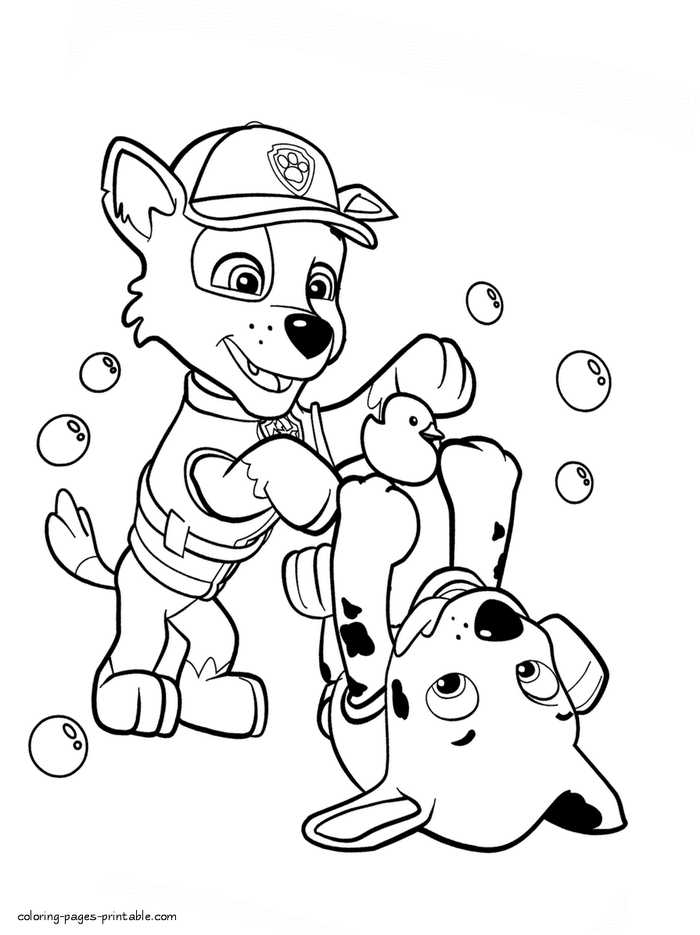 Fun Paw Patrol Coloring Page