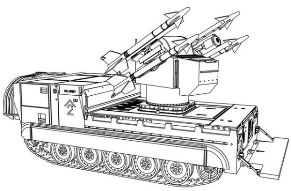 Future Tank Design Coloring Page