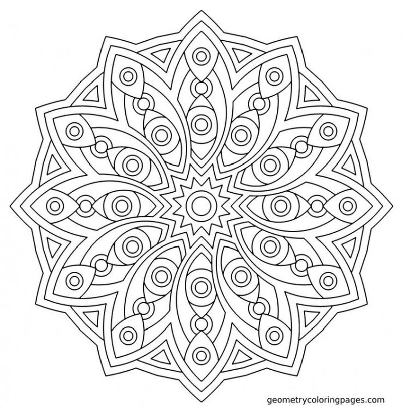 Geometric Design Printable Coloring Pages