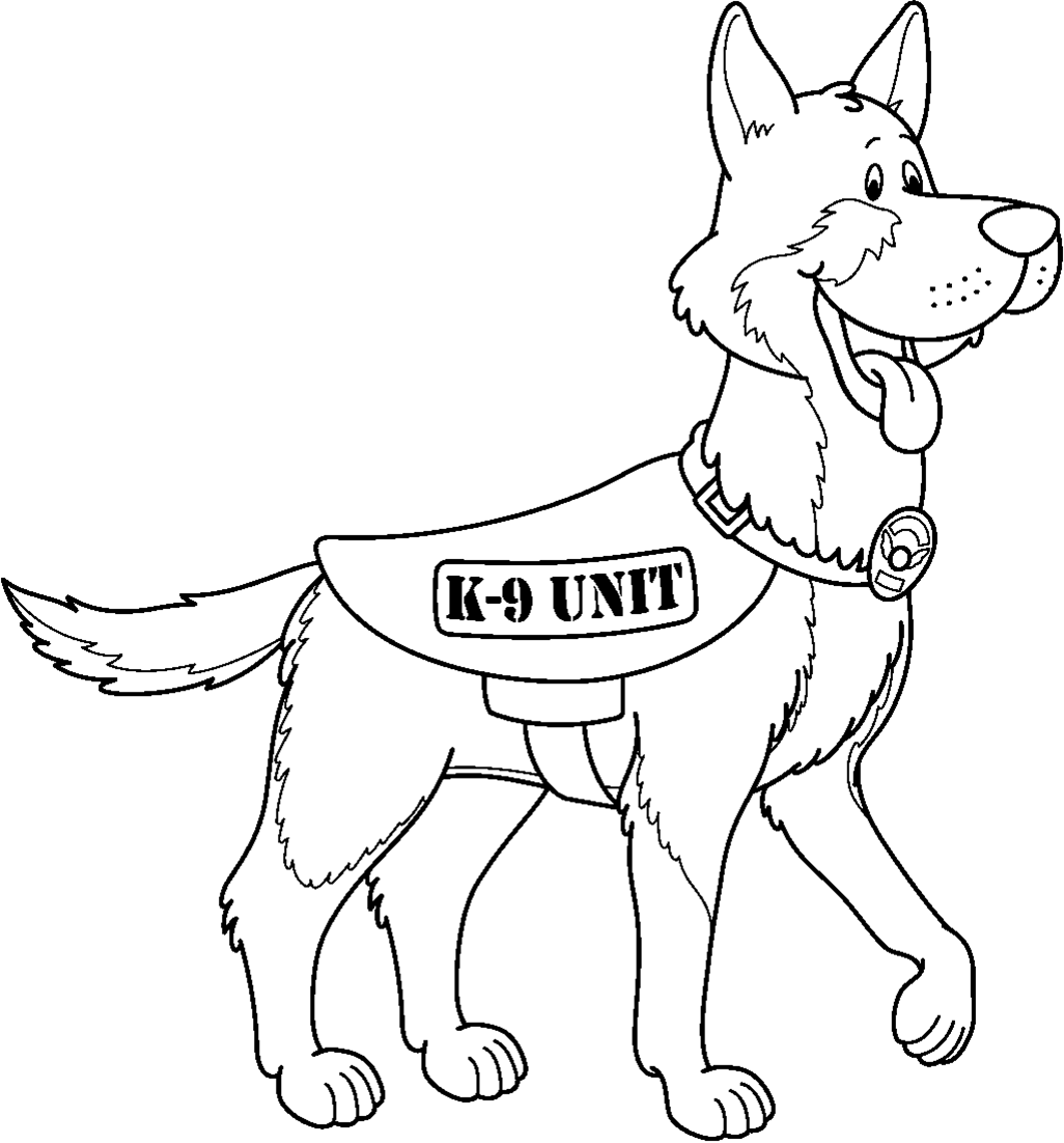 german shepherd coloring pages