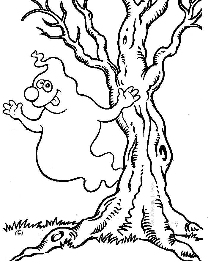 Ghost Coloring Pages For Kids