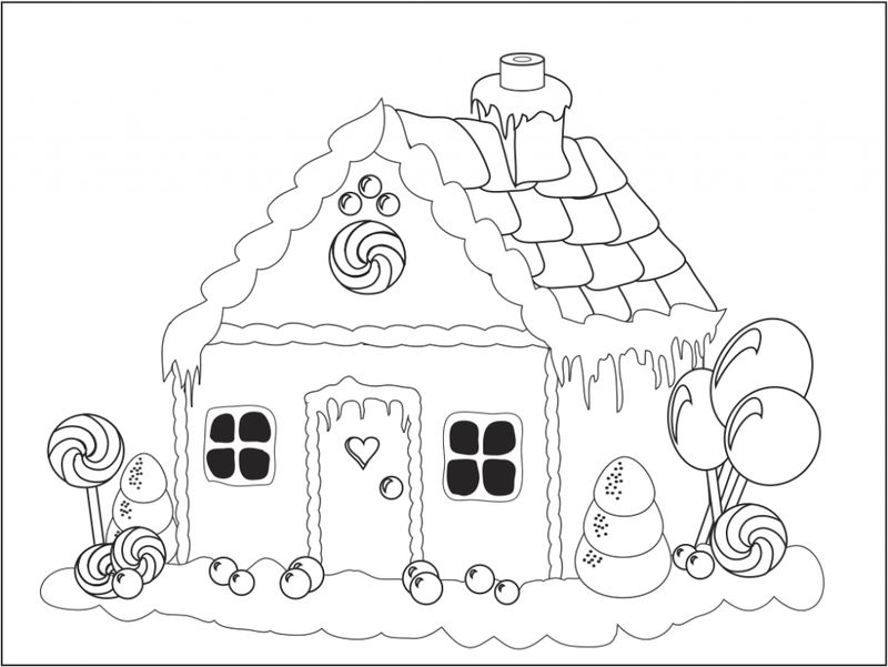 Gingerbread House Coloring Page